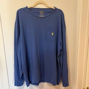 Polo Ralph Lauren Long Sleeve‎ Tee Size XL Blue Classic Fit